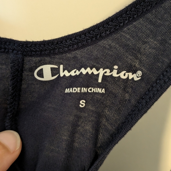 KU Jayhawks Navy Blue Champion Racer Back Tank - Women's Small - Picture 3 of 4